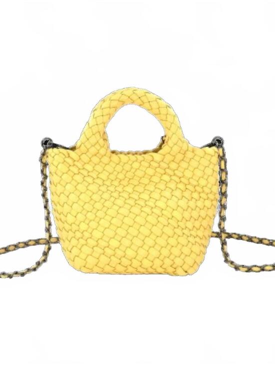 Handbags - NWT BC Bags Small Braided Clutch Purse 8 x 5 x 4 inches Yellow